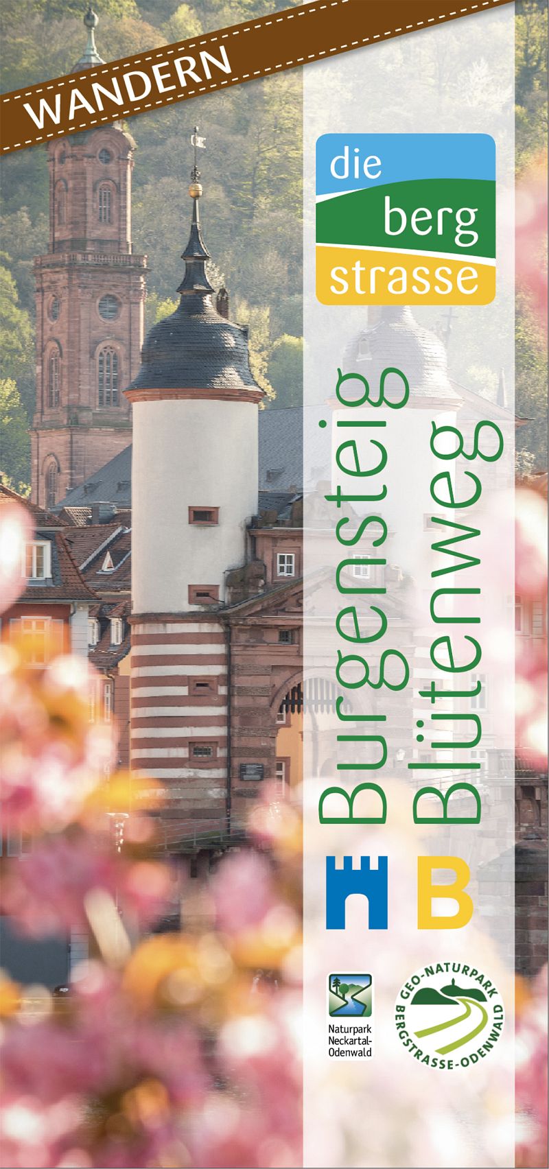 Titelbild der Broschüre Burgensteig und Blütenweg Bergstraße